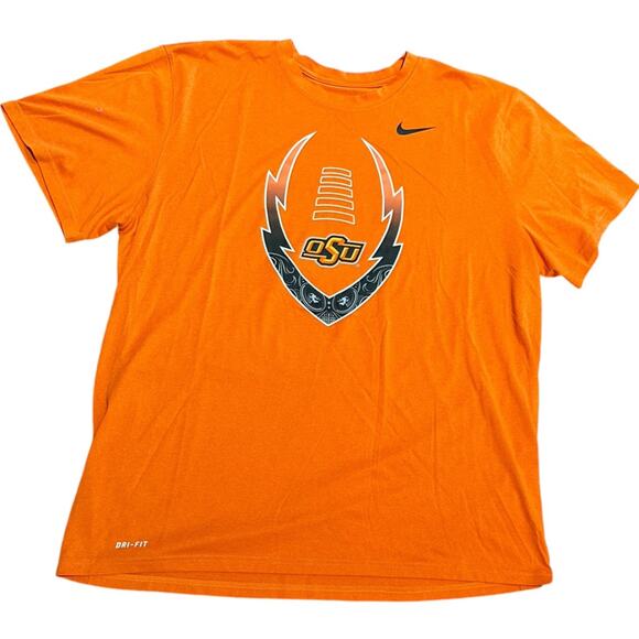 OSU Oklahoma State University Men’s XXL Orange Dri Fit Short Sleeve T Shirt - Picture 1 of 6